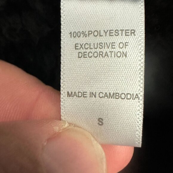 Cuddl Duds Womens Black Faux Sherpa Jacket With Button Detail Size S - Picture 4 of 7